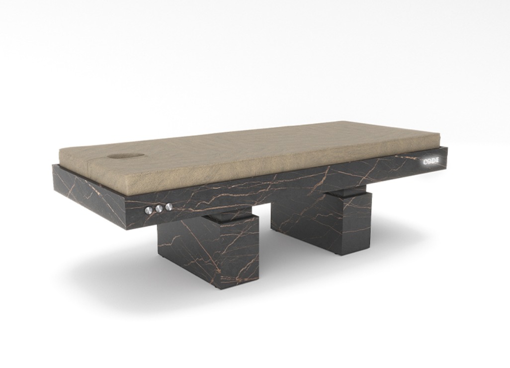 C.O.D.E C.O.D.E massage bed in stone and upholstery