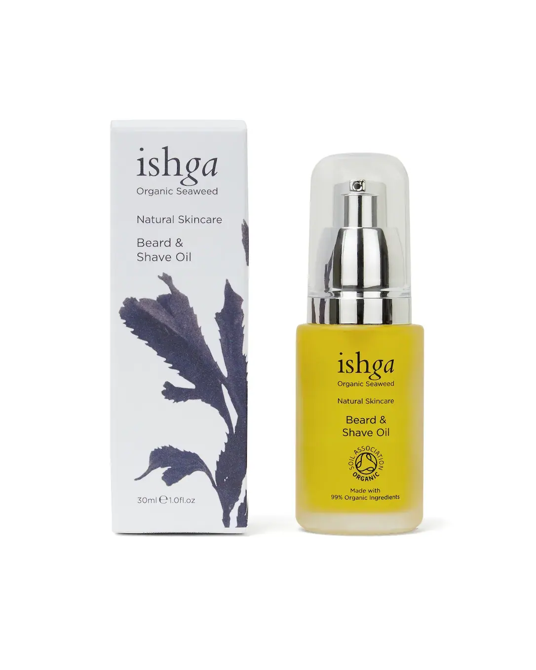 ishga Beard & Shave Oil 30ml, front view