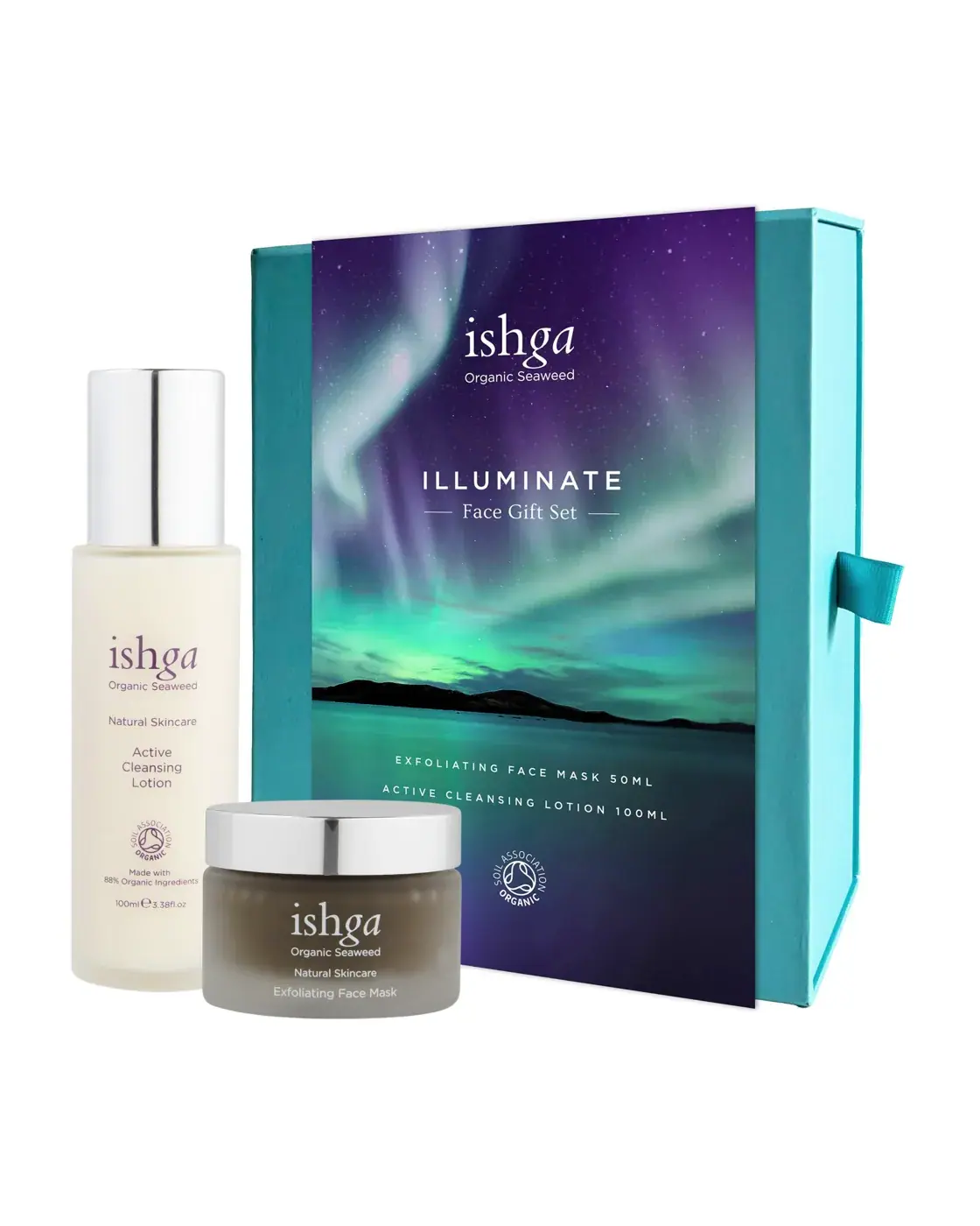 ishga Illuminate Face Spa Gift Set, front view