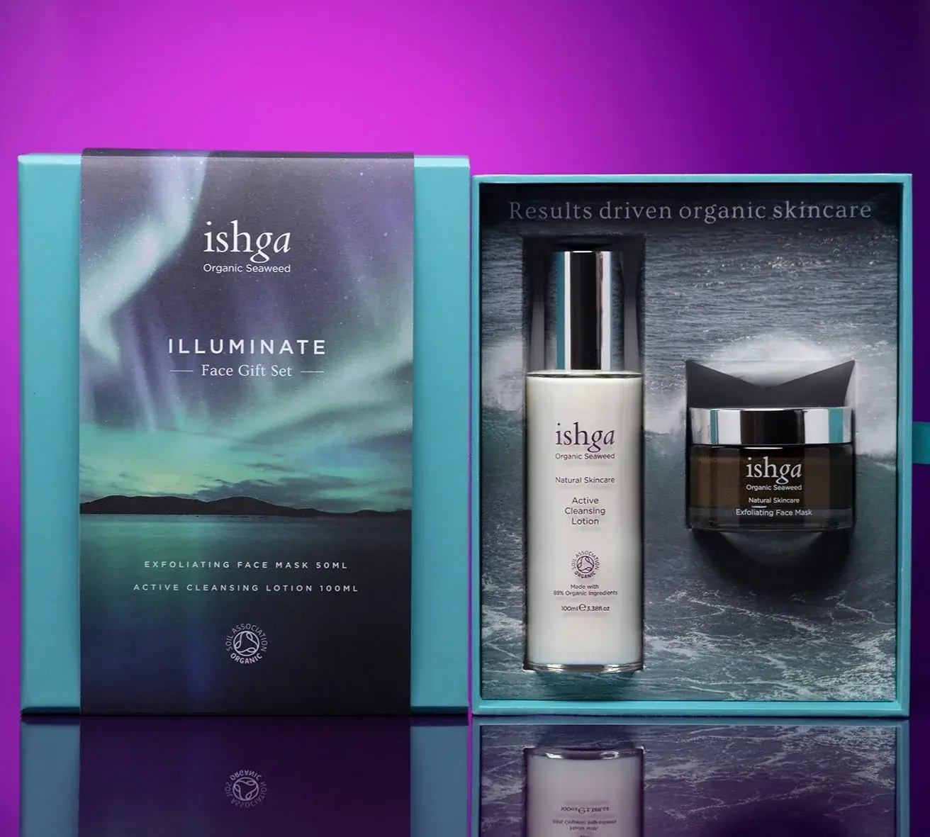 ishga Illuminate Face Spa Gift Set, texture view