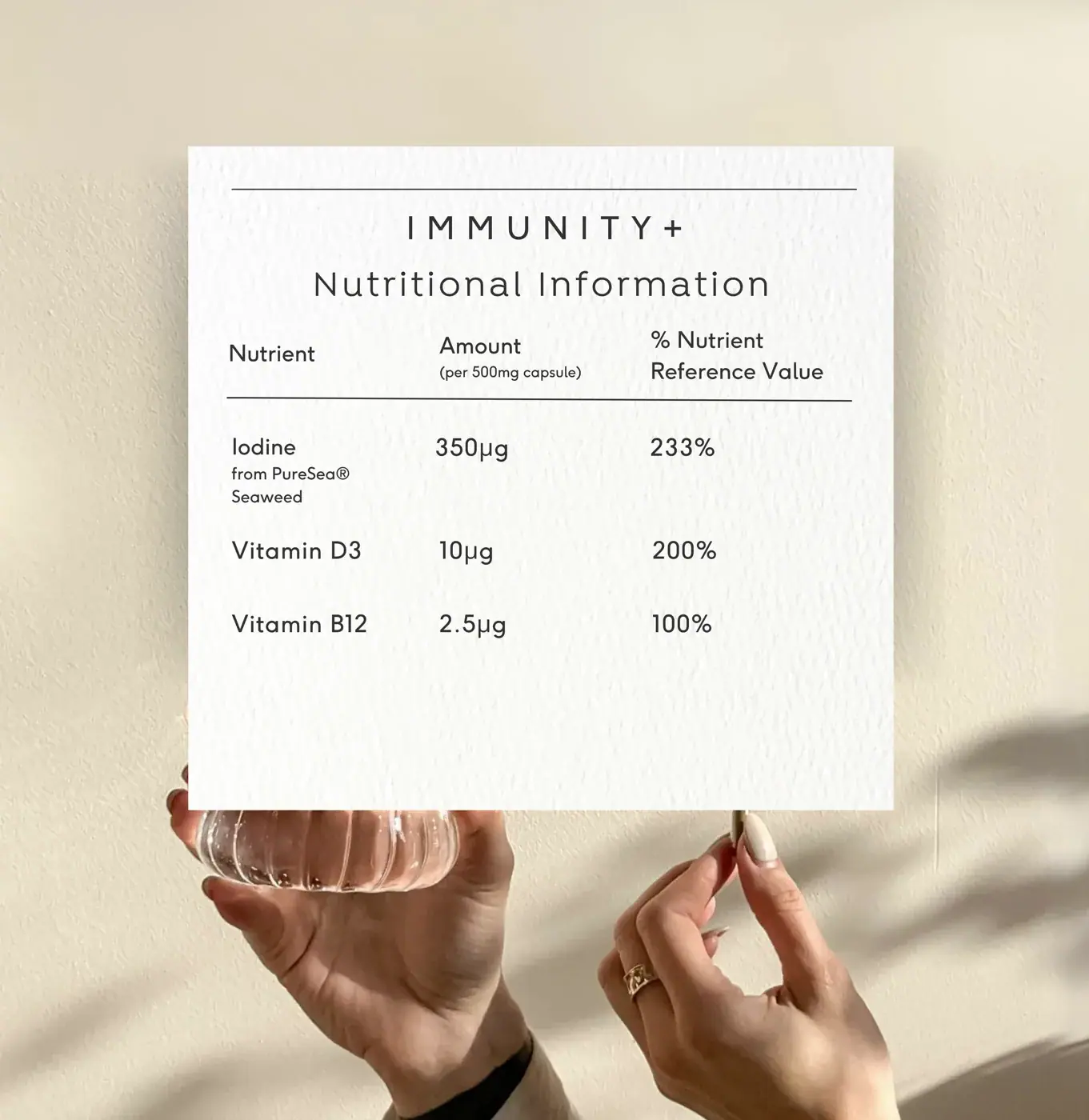 ishga Immunity+ Seaweed Supplements, lifestyle view