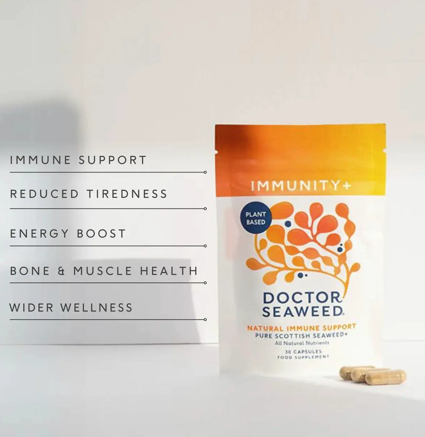 ishga Immunity+ Seaweed Supplements, texture view