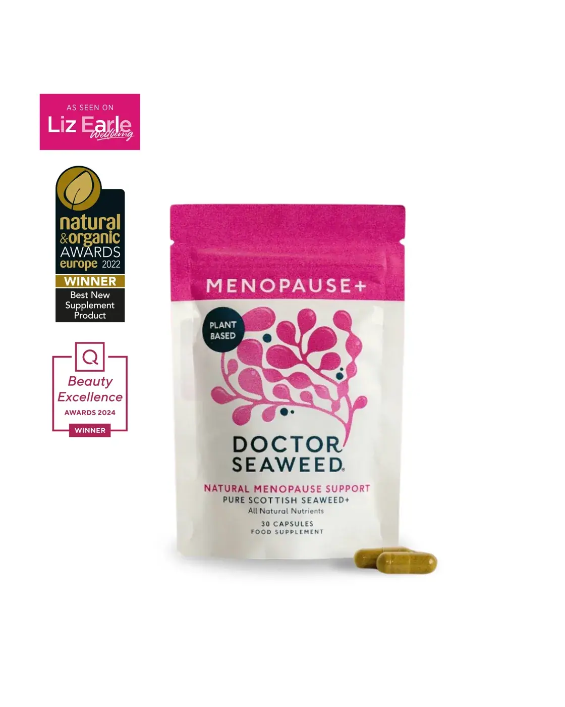 ishga Menopause+ Seaweed Supplements, front view