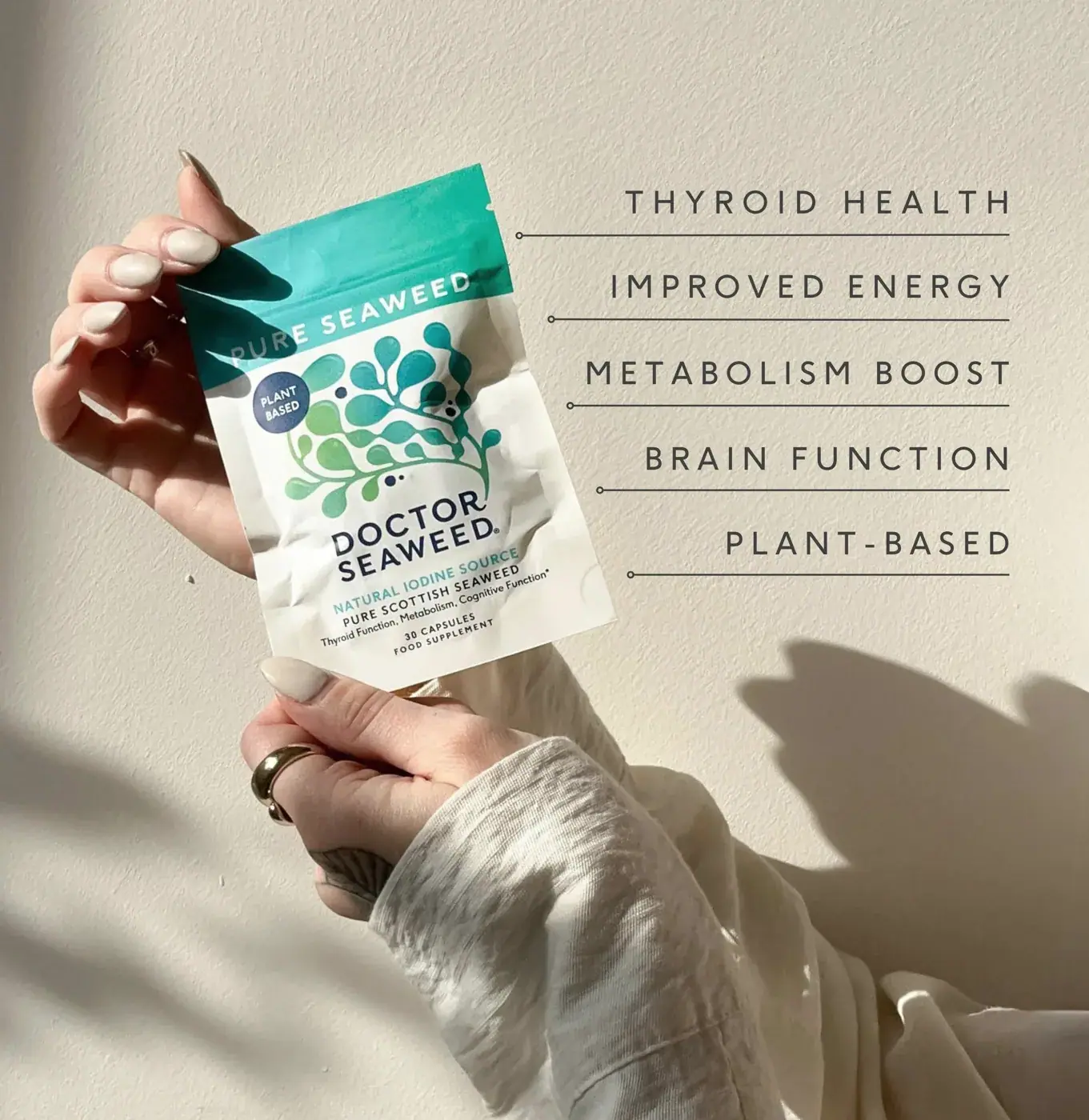 ishga Pure Organic Seaweed Supplements, lifestyle view
