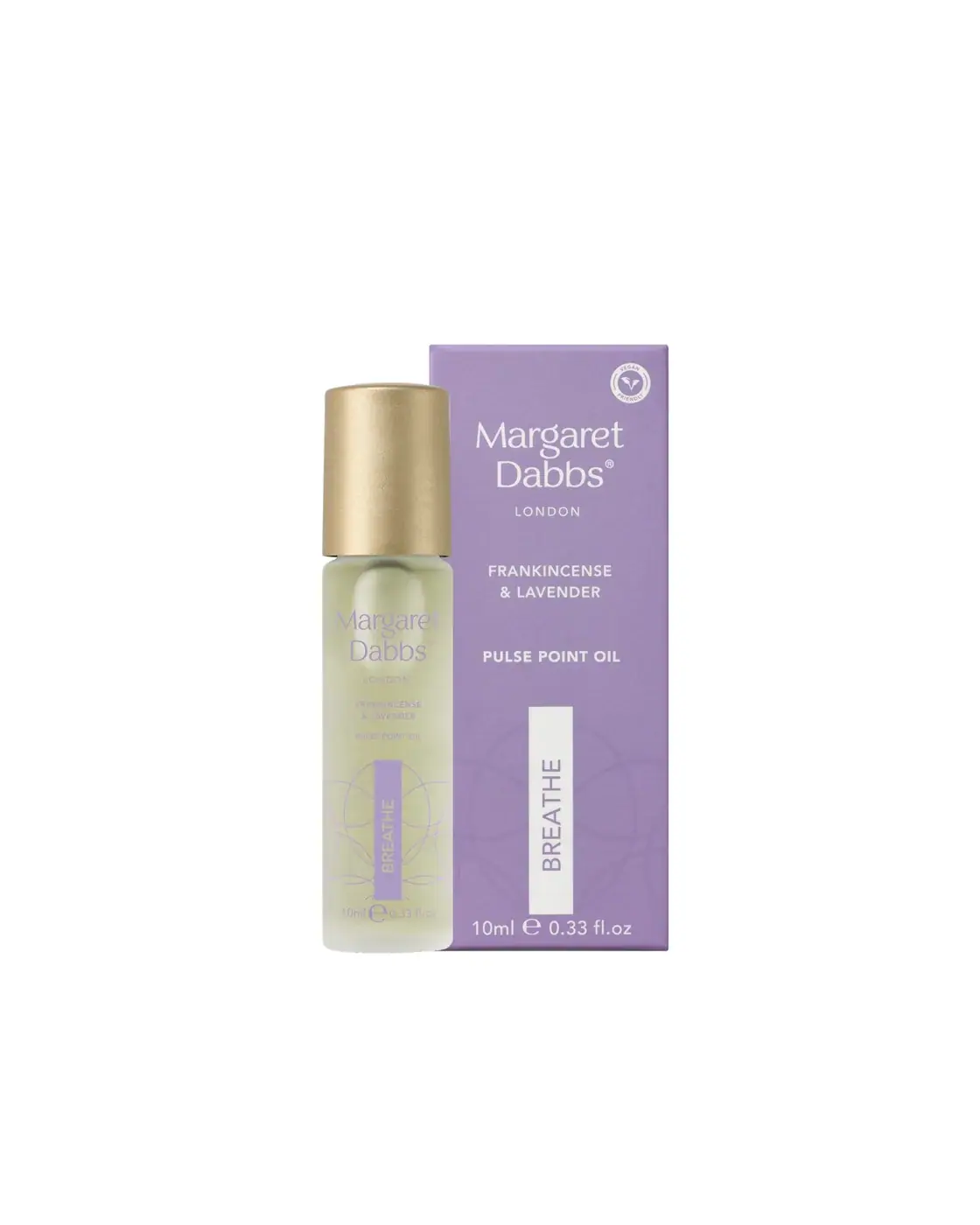 Margaret Dabbs London Breathe Pulse Point Oil Frankincense & Lavender 10ml, front view