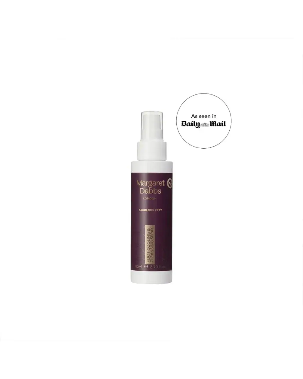 Margaret Dabbs London Foot Cooling & Cleansing Spray 80ml, front view