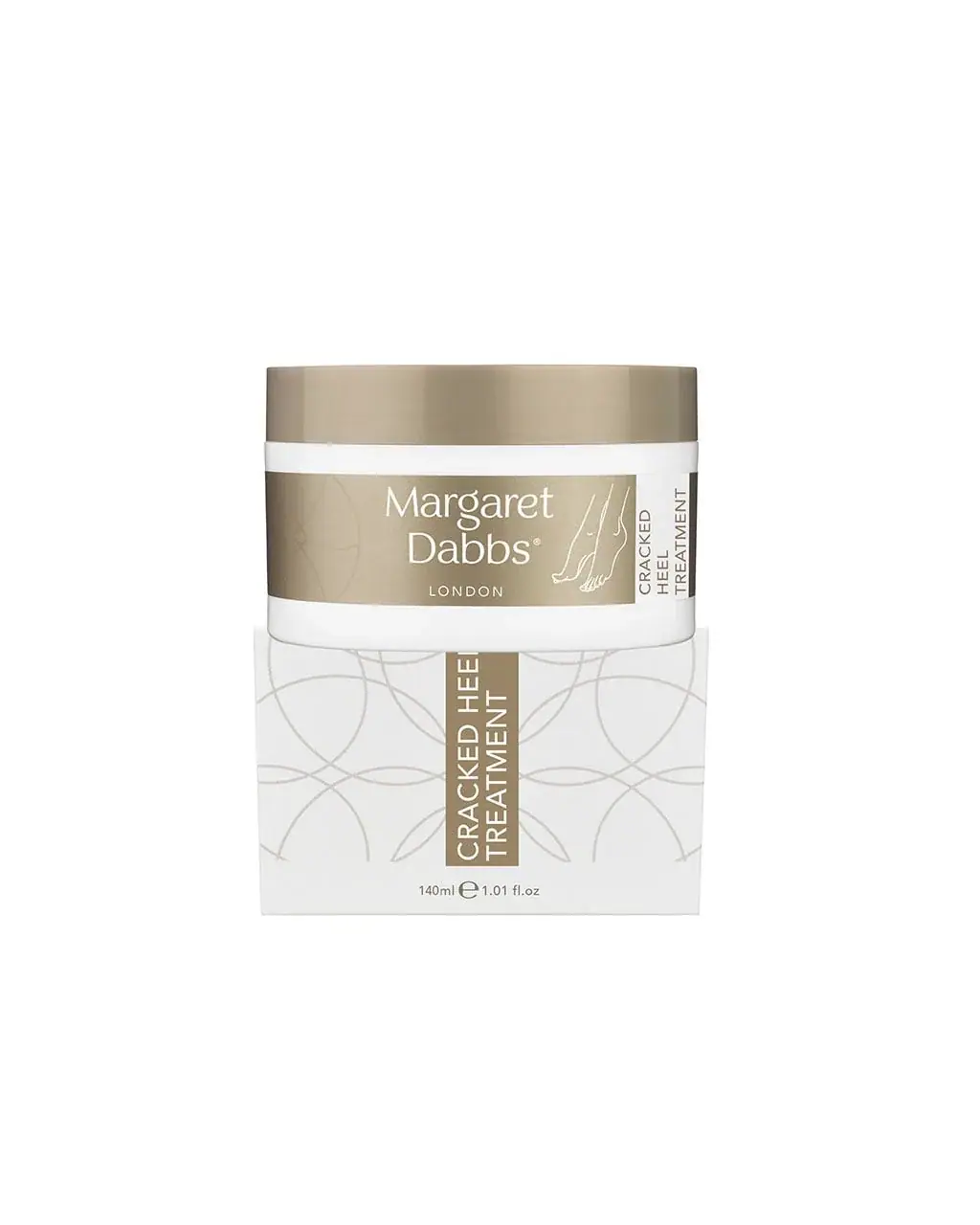 Margaret Dabbs London PURE Cracked Heel Treatment Balm Pot 140ml, front view