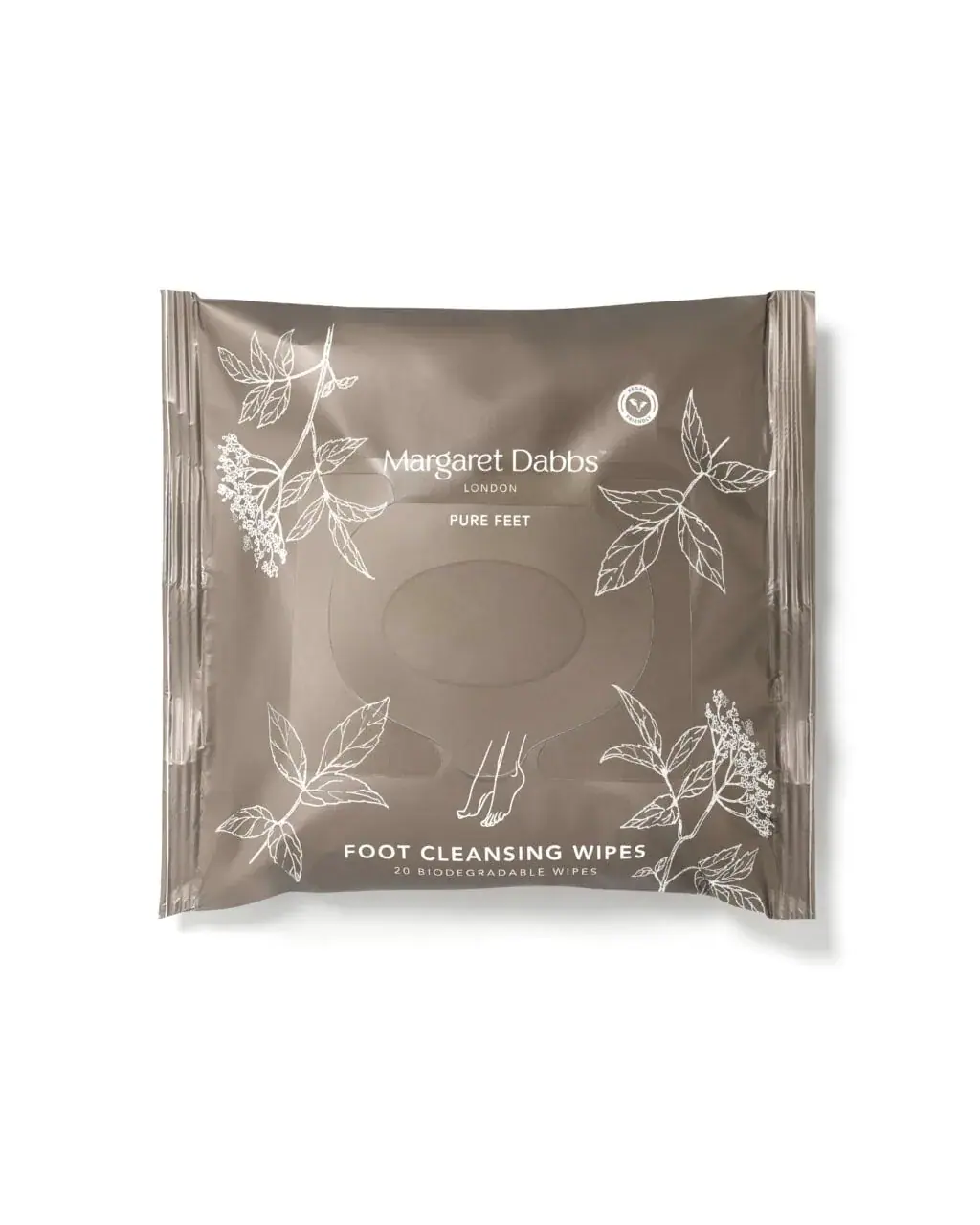 Margaret Dabbs London PURE Foot Cleansing Wipes, front view