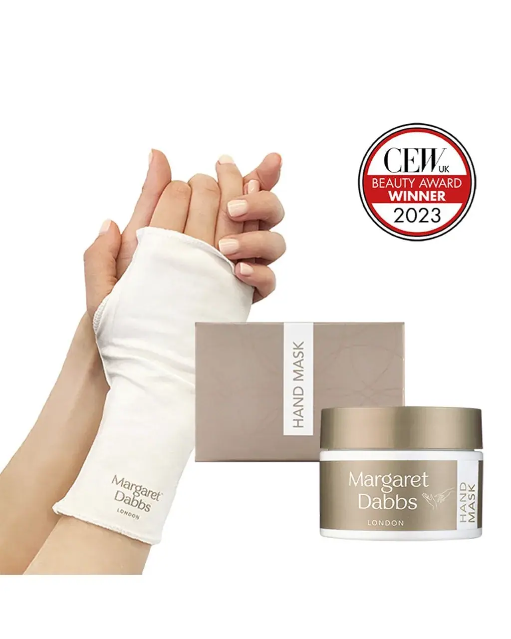 Margaret Dabbs London PURE Overnight Hand Mask with Luxury Treatment Gloves 35ml, front view