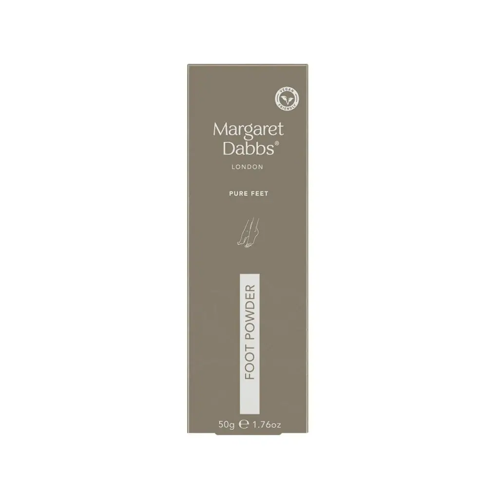Margaret Dabbs London PURE Soothing Foot Powder 50g, lifestyle view