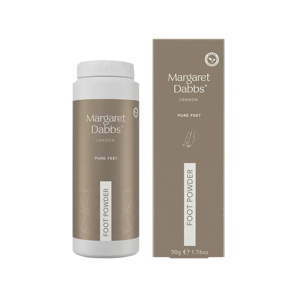 Margaret Dabbs London PURE Soothing Foot Powder 50g, texture view