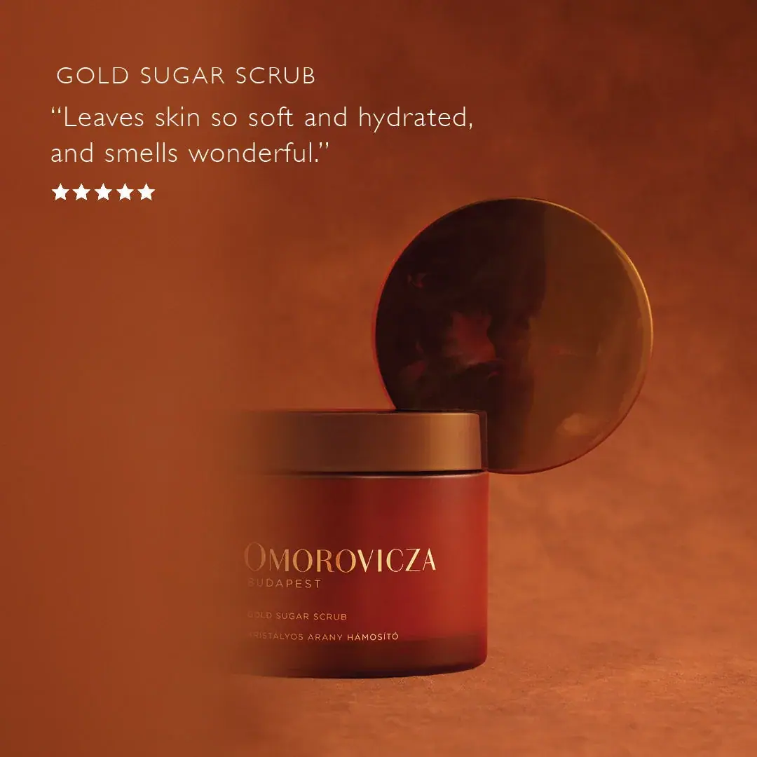 Omorovicza Gold Sugar Scrub 200ml, texture view