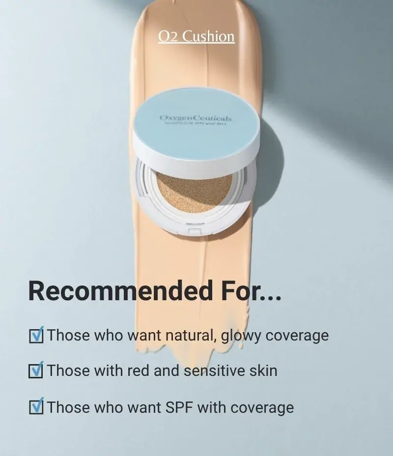 OxygenCeuticals O₂ Foundation Cushion, lifestyle view