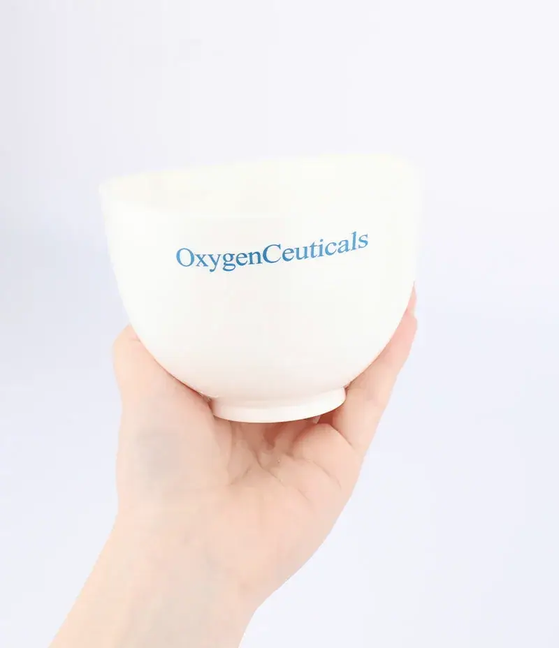 OxygenCeuticals Rubber Bowl (with OxygenCeuticals Logo), detail view