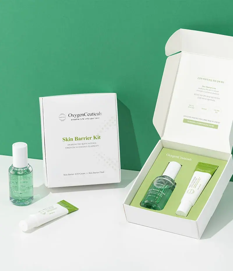 OxygenCeuticals Skin Barrier Kit, lifestyle view