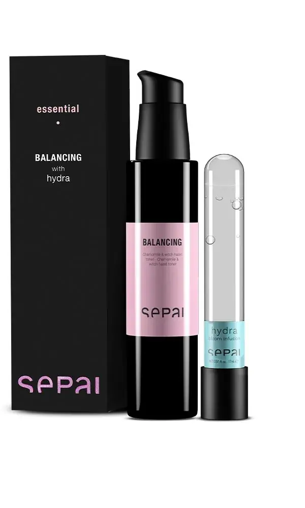 SEPAI BALANCING chamomile & rose toner, detail view