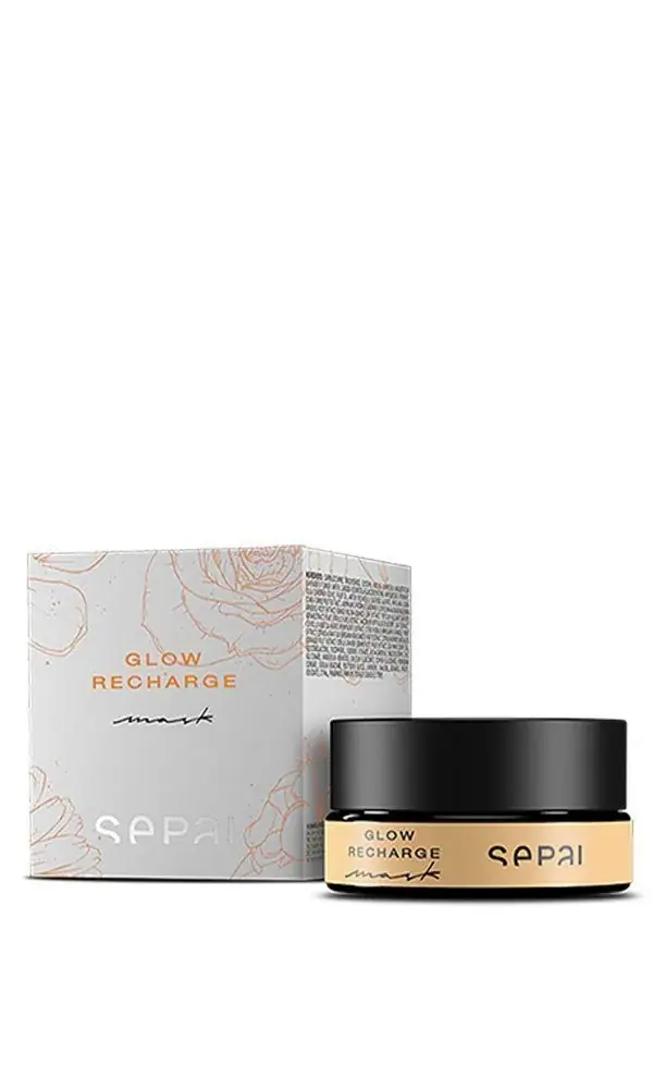 SEPAI GLOW RECHARGE jasmine & camu-camu mask, detail view