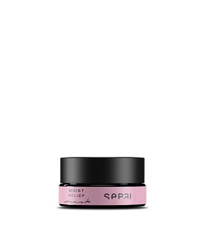 SEPAI MOIST RELIEF rose & mistletoe gel mask, front view