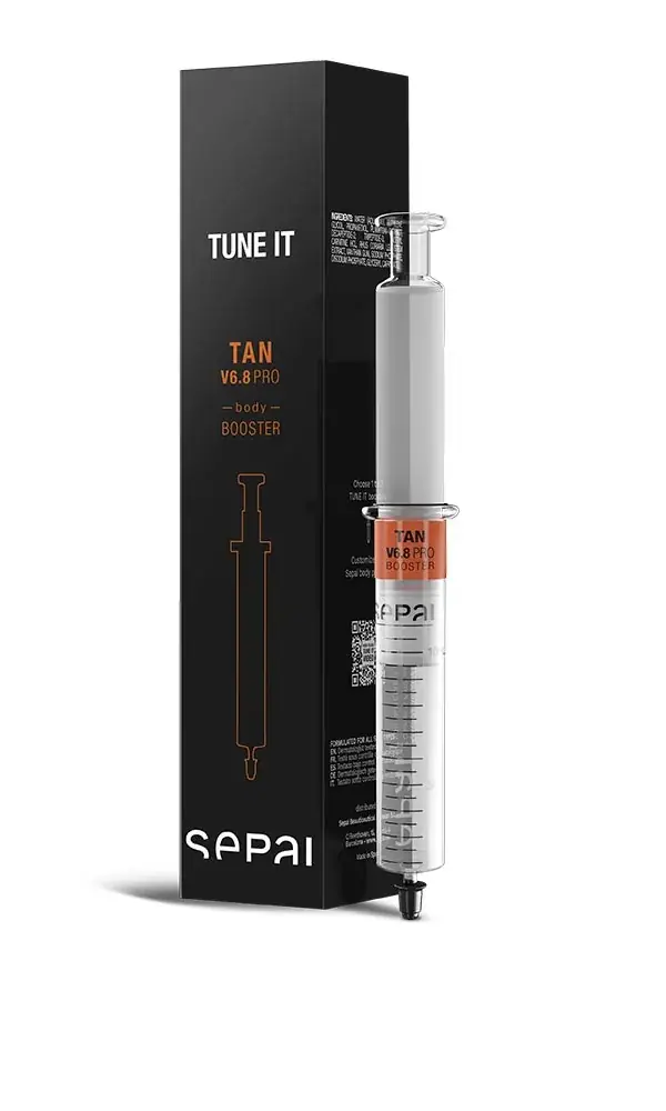 SEPAI v6.8 TAN body self tanning and antioxidant booster, detail view
