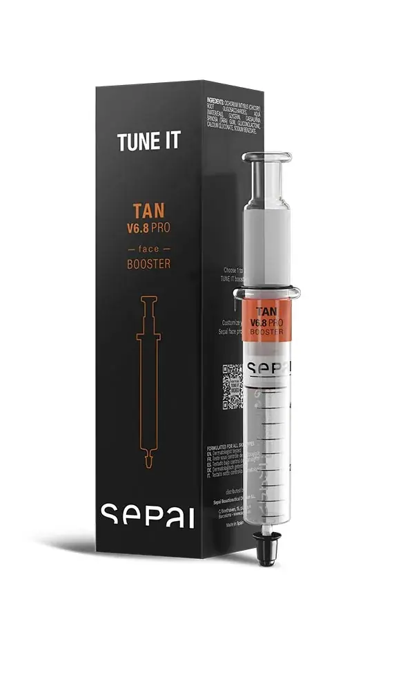 SEPAI v6.8 TAN face self tanning and antioxidant booster, detail view