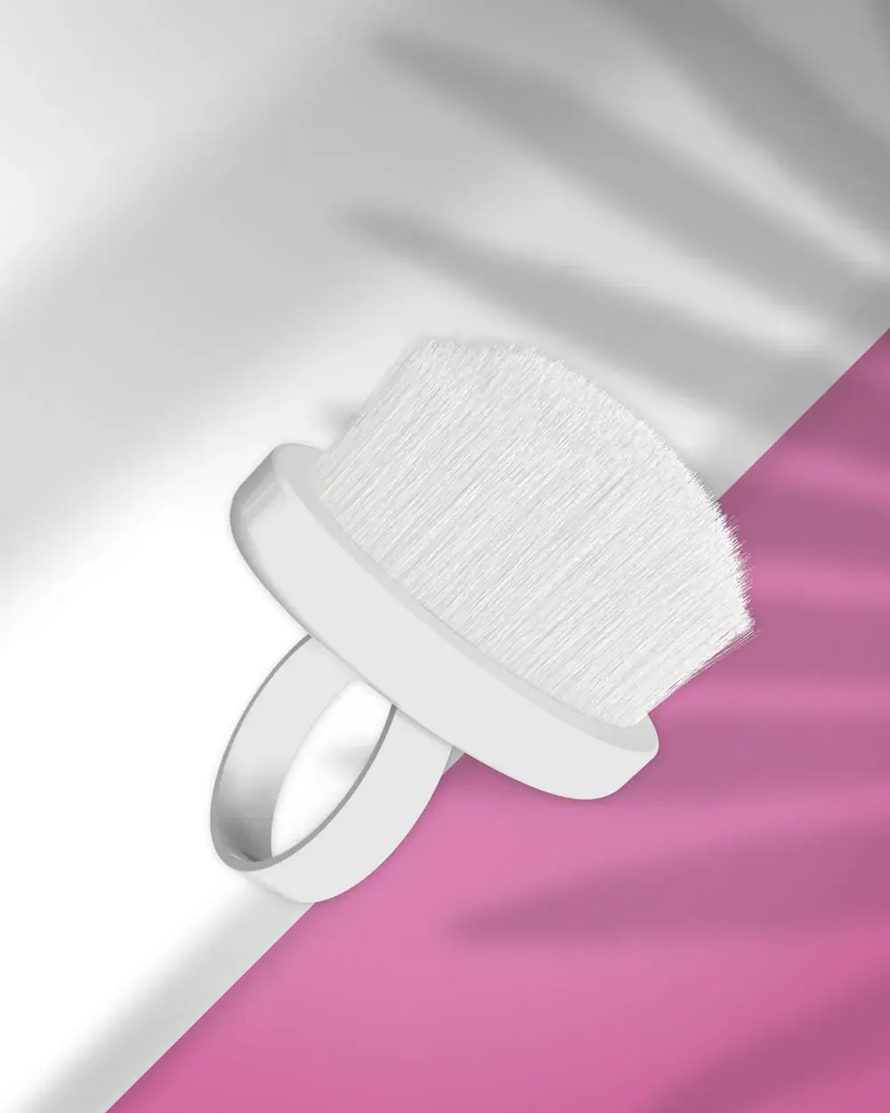 Staleks Finger ring manicure brush EXPERT 03 for dust removal mini (10 pcs) Staleks Finger ring manicure brush EXPERT 03 for dust removal mini (10 pcs), front view