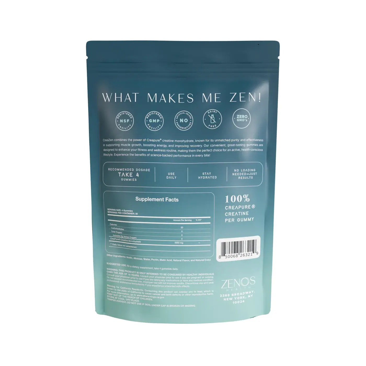 Zenos Health CreaZen, detail view