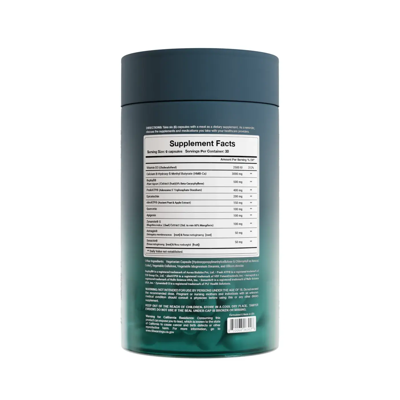 Zenos Health MuscleZen, detail view