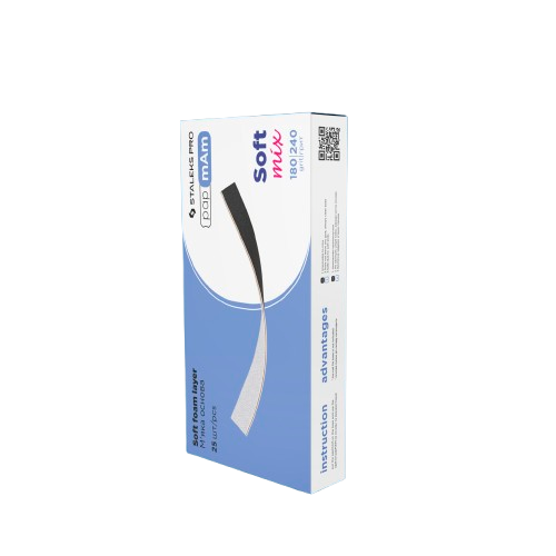 Staleks Disposable double-sided files papmAm Mix on soft foam layer EXPERT 20 180/240 grit (25 pcs)