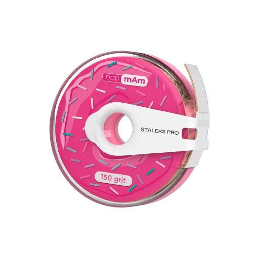 Staleks Disposable white abrasive tape papmAm EXPERT 150 grit in a plastic case