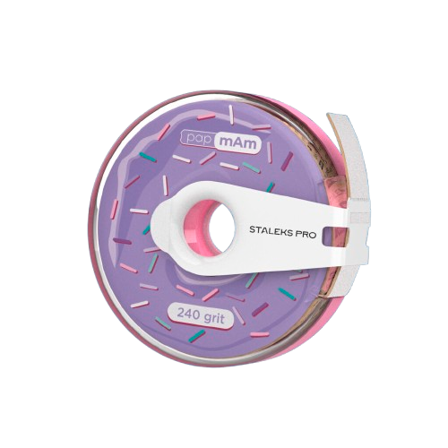 Staleks Disposable white abrasive tape papmAm EXPERT 240 grit in a plastic case