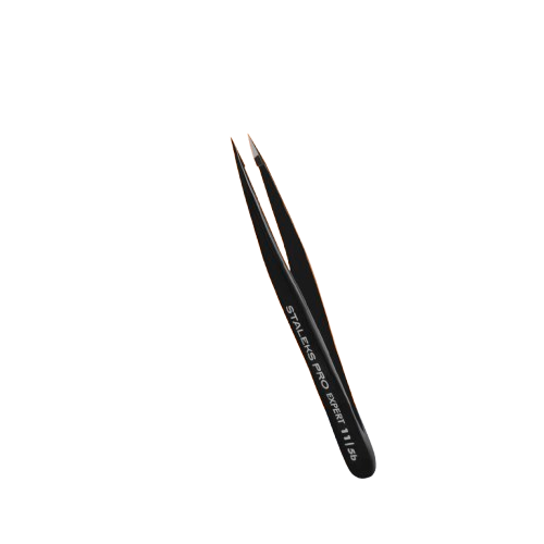 Staleks Eyebrow tweezers black EXPERT